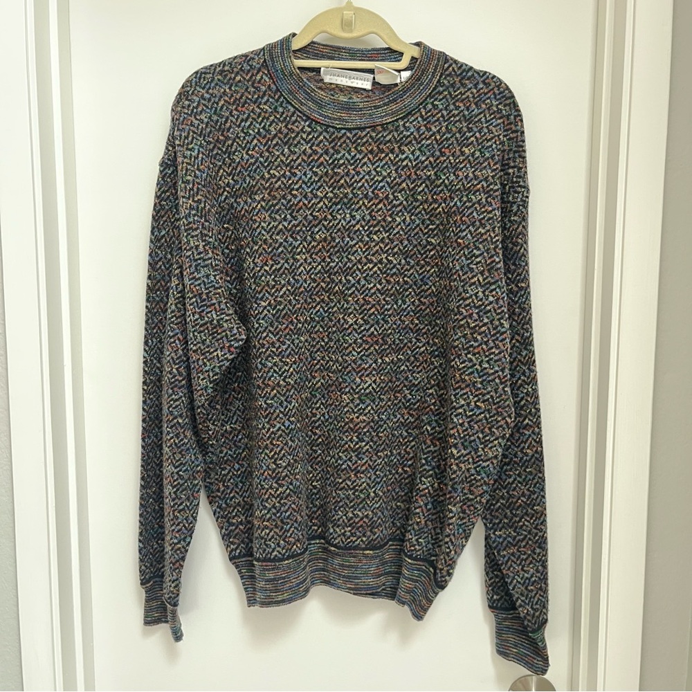 Jhane Barnes Multicolor Crewneck Sweater Sz L